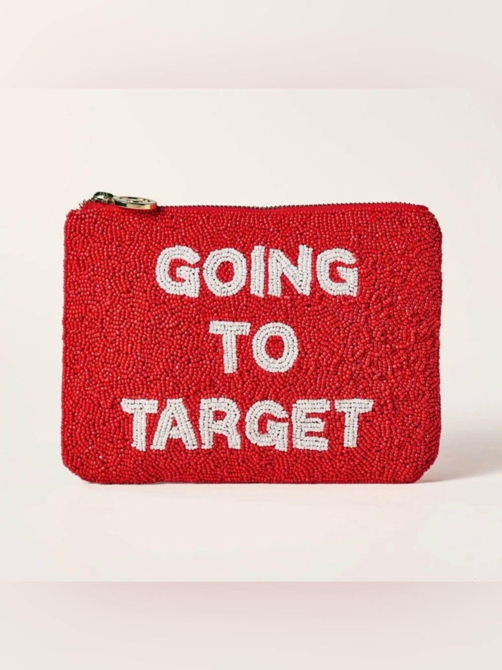 kate spade new york “Going to Target” Beaded Clutch - Red/White
